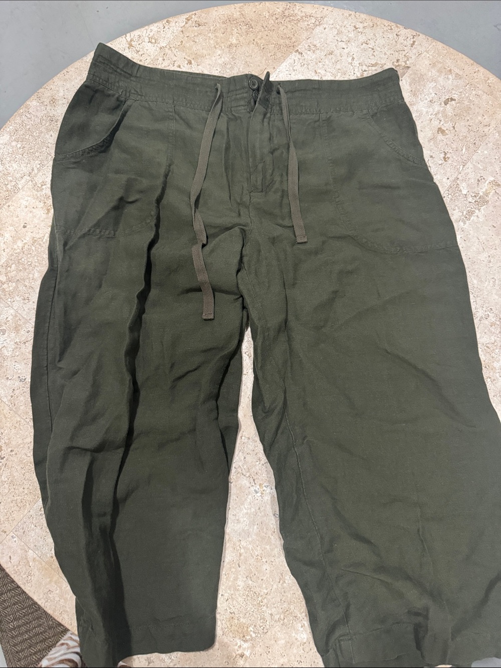 Coldwater Creek Men's Olive Green Drawstring Joggers